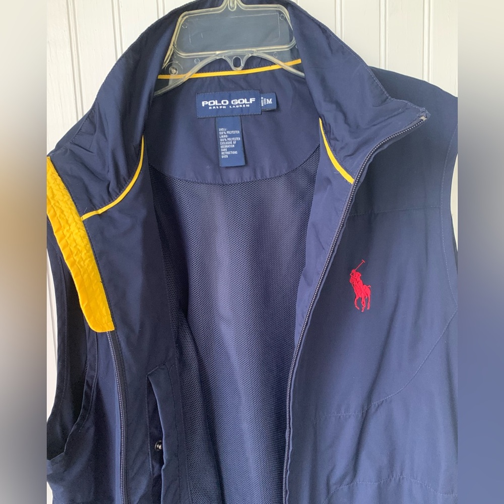 Polo Golf Ralph Lauren-M-Sleeveless Vest, Navy Blue w/embroidered red horse logo - Picture 1 of 9
